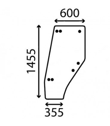 VITRE DE PORTIERE GAUCHE ADAPTABLE LANDINI BLIZZARD ET MASSEY FERGUSON 3547695M1